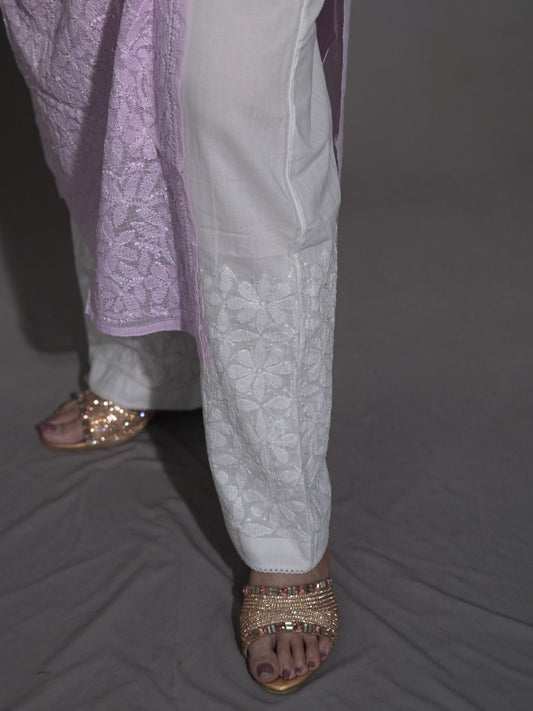 White Mul Cotton Plazo