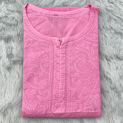 Pink Ombre Modal Straight Kurti
