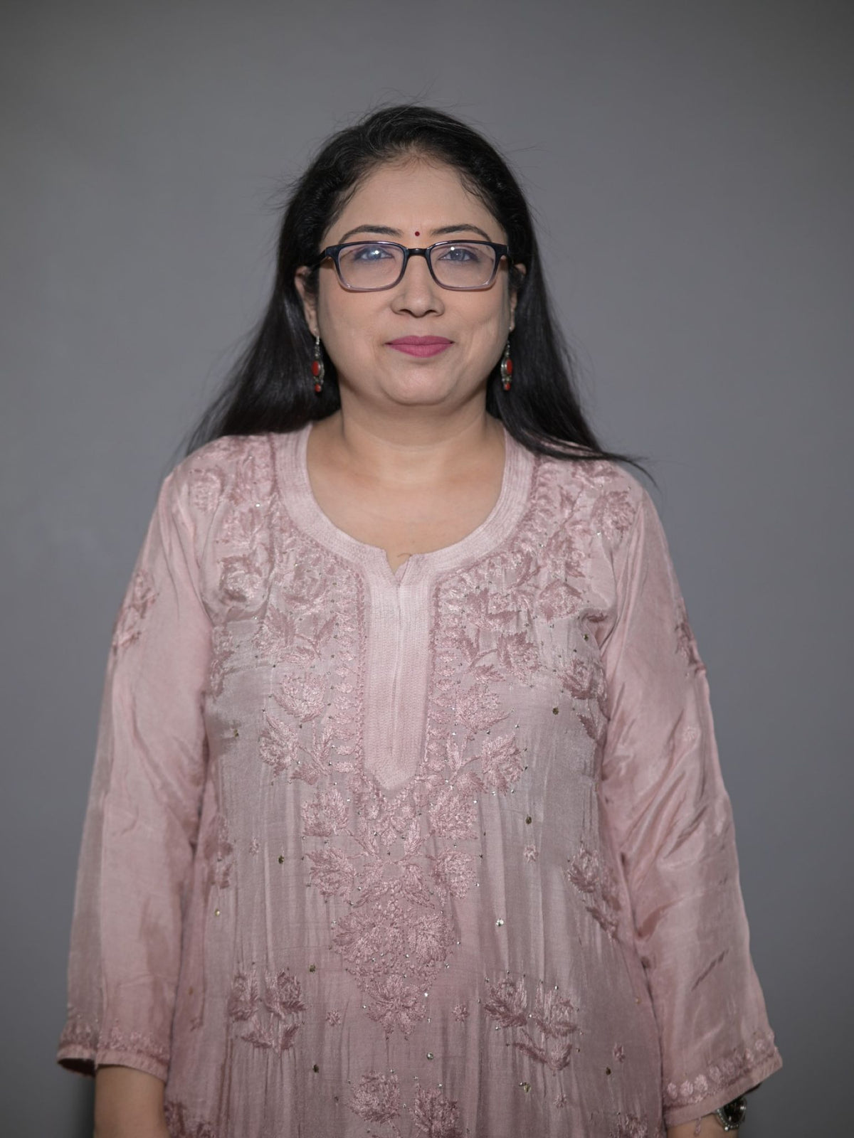Rosewood Ombre Muslin Kurta Plazo Set