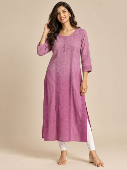Mauve Ombre Modal Straight Kurti