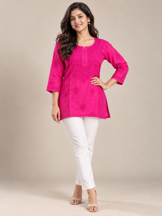 Pink Muslin Short Top